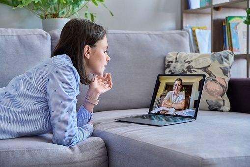 Online virtual therapy session